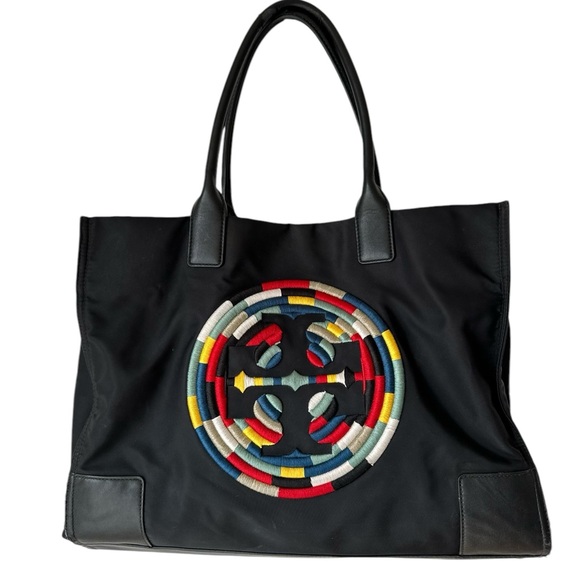 Tory Burch Black Tote with Geometric Logo Design - Picture 3 of 13